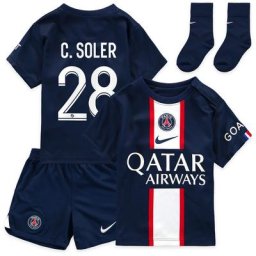 Kit PSG Domicile 22/23 – Bébé avec flocage C. Soler 28