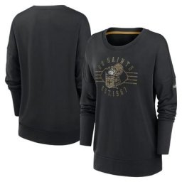 Chandail à épaules tombantes Nike Historic Dri Fit des Saints de la Nouvelle-Orléans - Femme