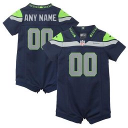 Seattle Seahawks Nike Home Jersey Barboteuse - Personnalisée - Nouveau-né