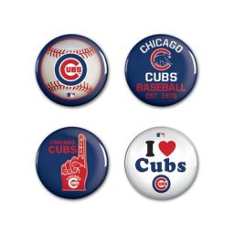Ensemble de 4 badges à boutons Chicago Cubs