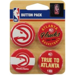 Atlanta Hawks Lot de 4 badges à boutons
