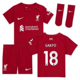 Kit Liverpool Domicile Stadium 22/23 - Bébé avec flocage Gakpo 18