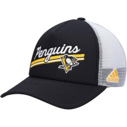 Casquette Snapback en mousse Pittsburgh Penguins adidas pour femme, noir/blanc