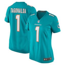Maillot Miami Dolphins Nike Domicile - Aqua - Tua Tagovailoa - Femme