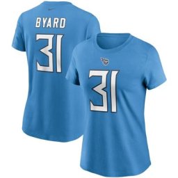 T-shirt avec nom et numéro Nike Kevin Byard Tennessee Titans pour femme, bleu clair