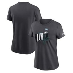 T-shirt local Nike Philadelphia Eagles Super Bowl LVII anthracite pour femme