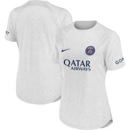 Maillot PSG Nike Pre-Match Dri-FIT Domicile 22/23 - Gris/Blanc - Femme