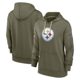 Nike Olive Pittsburgh Steelers 2022 Salute To Service Performance Sweat à capuche pour femme