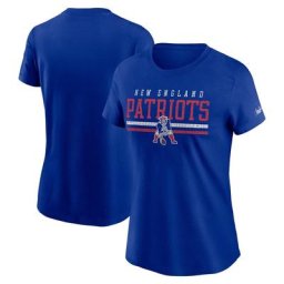 T-shirt historique à manches courtes Nike Patriots de la Nouvelle-Angleterre - Femme