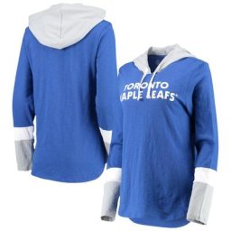 T-shirt à manches longues pour femme G-III 4Her by Carl Banks Blue Toronto Maple Leafs Passing Play Hoodie