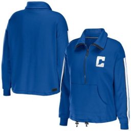 Haut WEAR by Erin Andrews Royal Indianapolis Colts à demi-fermeture éclair pour femme