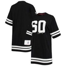Robe à manches mi-longues Tommy Hilfiger Las Vegas Raiders Clair pour femme, noire