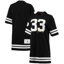 Robe à manches mi-longues claire des Pittsburgh Steelers de Tommy Hilfiger pour femme, noire