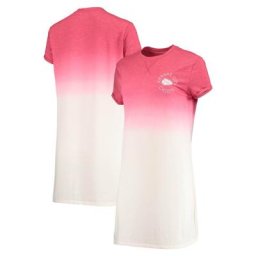 Robe t-shirt Kansas City Chiefs Ombre Tri-Blend chiné rouge/blanc pour femme Junk Food