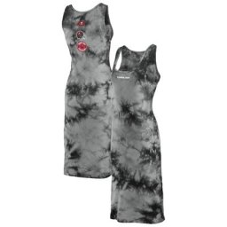 WEAR by Erin Andrews - Robe débardeur noire Tampa Bay Buccaneers Tie-Dye pour femmes