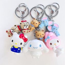 Sanurgente-Pendentif de clé de voiture étudiant Kawaii pour enfants cadeaux de haute qualité sac