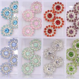 Strass en verre cristal brillant 28 couleurs 10/12/14mm Base dorée à coudre sur des Strass