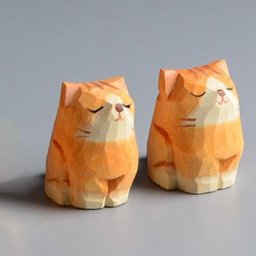Statue de maison Sculpture d'animaux chaton chiot Figurines miniatures ornements