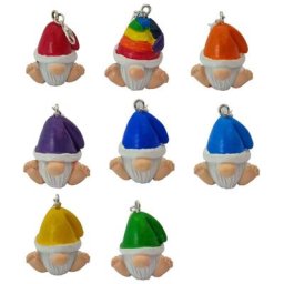 Porte-clés Figurine de Gnomes miniatures Statue de jardin féerique en résine Micro ornements de