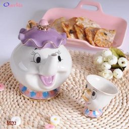 Théière et tasse en céramique de dessin animé La Belle et la Bête tasse à thé et café ensemble de