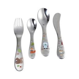 Couverts en acier inoxydable pour enfants style occidental fourchette cuillère couteau cuillère