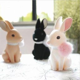 Tirelire lapin en cuir de luxe tirelire lapin blanc FigAuckland décoration de la maison tirelire
