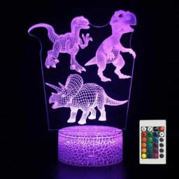 Lampe Dinosaure 3D Mignonne pour Enfants Lumière LED Belle USB Acrylique Chambre Table