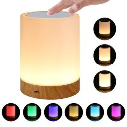 Veilleuse LED en bois à intensité variable lampe de table de chevet lumière ambiante lumière