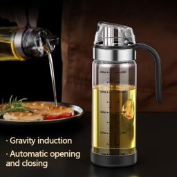 Bouteille d'Huile en Verre Anti-fuite à Ouverture et Fermeture existent Précieux Mètre Gravité de