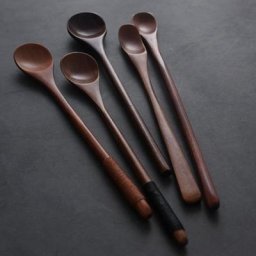 Cuillères en bois vintage japonaises cuillères à miel cuisson de la soupe Agitateur Assad