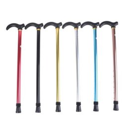 Bâton de Marche Réglable en 2 Sections Stable Antidérapant Anti-Choc Béquille pour Vieil Homme