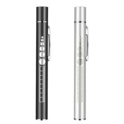 Lampe torche à stylo LED avec jauge de pupille lampe de poche médicale lanterne extérieure lampe
