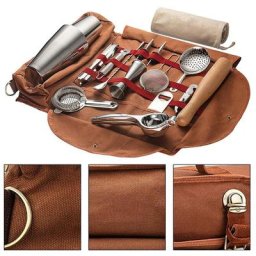 Kit de sac de barman sac Portable de Bar avec bandoulière pour le voyage ensemble d'ustensiles de