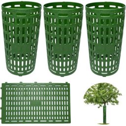 Protecteur de tronc d'arbre 3 pièces couverture de plante en maille Tubes pour semis de sapins