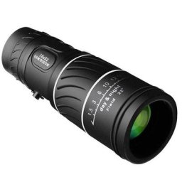Télescope monoculaire portable 16x52 66/8000m en plastique noir pour sports de plein air