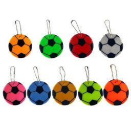 Porte-clés réfléchissant pour sacs sac à dos pendentif de football ornements sécurité 50LC