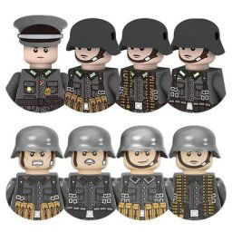 Mini figurines de soldats de l'armée WW2 blocs militaires briques compatibles accessoires de
