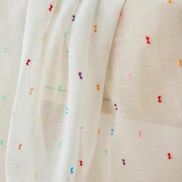 Rideau en lin et Tulle style sucre arc-en-ciel pour salon chambre d'enfants draperies de fenêtre