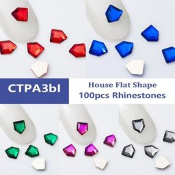 Strass à colle plate sur verre 100 pièces pierres colorées pour maison cristaux adhésifs Non
