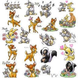 Transferts thermocollants Disney Bambi pour vêtements dessin animé animal cerf patchs