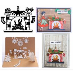 InLoveArts-Matrices de découpe en métal pour cheminée d'hiver scrapbooking pour cartes exécutives