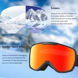 Lunettes de Ski Anti-buée Double couche Protection UV 24BD