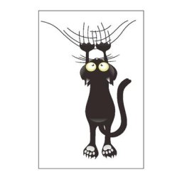 Autocollant Mural imperméable en PVC pour chat adhésif créatif en forme de miroir pour fenêtre
