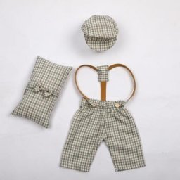 Costume de nouveau-né pour photographie Vintage chapeau pantalon oreiller vêtements Photo