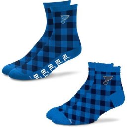 For Bare Feet St. Louis Blues Lot de 2 socquettes confortables pour elle et lui
