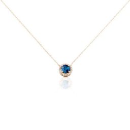 Collier Maeva Or Rose Topaze Oxyde De Zirconium