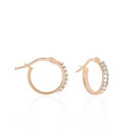 Créoles Sandrine Or Rose Strass