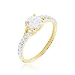 Bague Evita Or Jaune Oxyde De Zirconium
