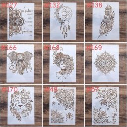 Cailloux de henné mandala pour peinture murale bricolage scrapbooking estampage timbre album