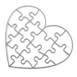 Puzzle de la saint-valentin matrices de découpe en métal pochoir bricolage Scrapbooking Album